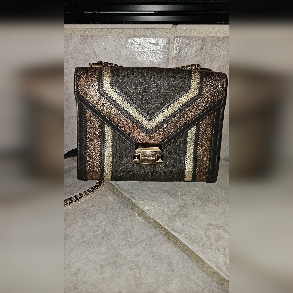 Whitney Large Logo and Leather Convertible Shoulder Bag - Michael Kors